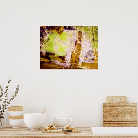 Modernes Abstrakt Expressionist Poster Print (Küche)