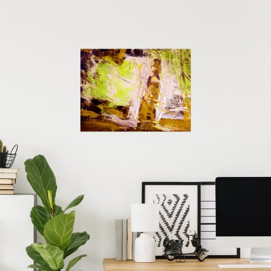 Modernes Abstrakt Expressionist Poster Print (Heimbüro)