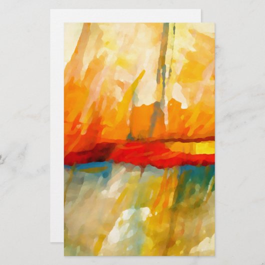 Modernes Abstrakt-expressionistisches Gemälde Briefpapier (Vorne/Hinten)