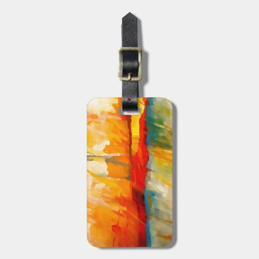Modernes Abstrakt-expressionistisches Gemälde Gepäckanhänger (Vorderseite vertikal)