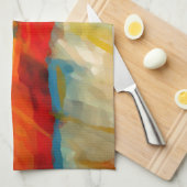 Modernes Abstrakt-expressionistisches Gemälde Geschirrtuch (Viertel Falte)