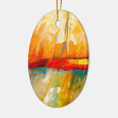 Modernes Abstrakt-expressionistisches Gemälde Keramik Ornament (Links)