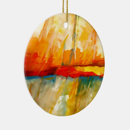 Modernes Abstrakt-expressionistisches Gemälde Keramikornament (Rechts)