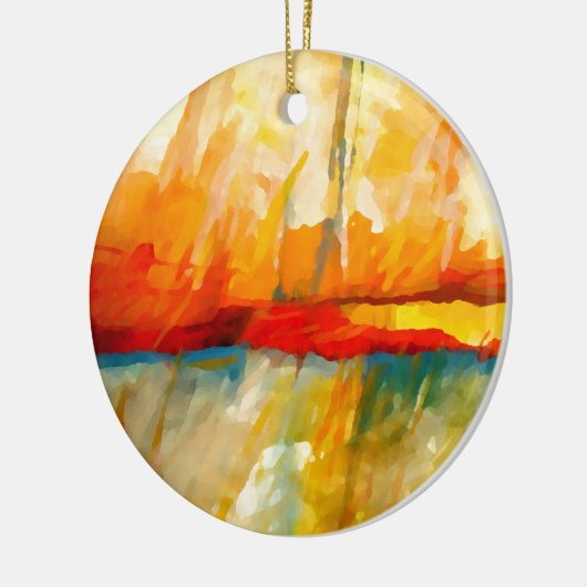 Modernes Abstrakt-expressionistisches Gemälde Keramikornament (Links)