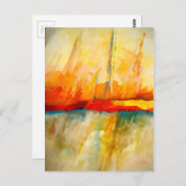 Modernes Abstrakt-expressionistisches Gemälde Postkarte (Vorne/Hinten)