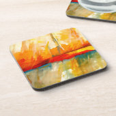 Modernes Abstrakt-expressionistisches Gemälde Untersetzer (Linke Seite)