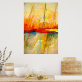 Modernes Abstrakt-expressionistisches Malerposter Poster (Küche)