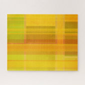 Modernes Abstrakt | Farbenfrohe Zitrusfarben Puzzle (Horizontal)