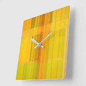 Modernes Abstrakt | Farbenfrohe Zitrusfarben Quadratische Wanduhr (Winkel)