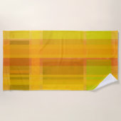 Modernes Abstrakt | Farbenfrohe Zitrusfarben Strandtuch (Vorderseite)