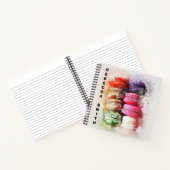 Modernes Abstrakt-farbiges Macaron-NamensNotebook Notizblock (Innenseite)