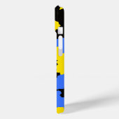 Modernes, Abstrakt-gelb-blaues Muster Case-Mate iPhone Hülle (Rückseite / Links)
