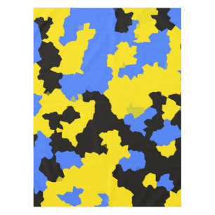 Modernes, Abstrakt-gelb-blaues Muster Tischdecke