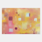 Modernes Abstrakt-Gelb Geschenkpapier Set (Vorderseite)