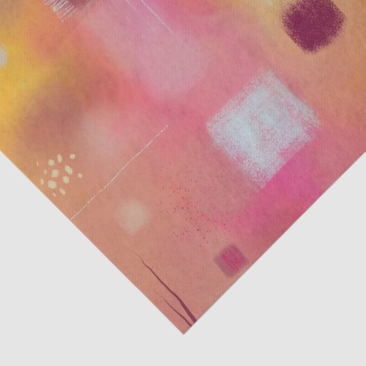 Modernes Abstrakt-Gelb Seidenpapier (Detail)