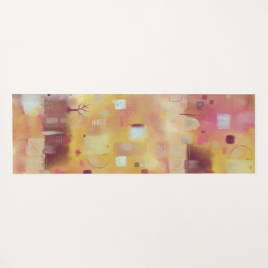 Modernes Abstrakt-Gelb Yogamatte (Rückseite (Horizontal))