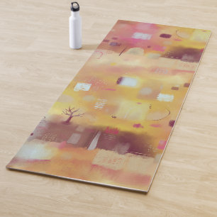 Modernes Abstrakt-Gelb Yogamatte