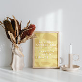 Modernes Abstrakt-gelbes inspirierendes Zitat Poster