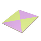 Modernes Abstrakt-gelbes Lila geometrisches Dreiec Fliese (Seite)