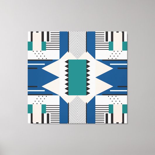 Modernes Abstrakt: Geometrischer Nahtloser Stil Leinwanddruck (Vorderseite)