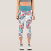 Modernes Abstrakt geometrisches Angesagtes 50er Ku Capri Leggings (Vorderseite)