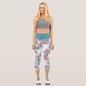 Modernes Abstrakt geometrisches Angesagtes 50er Ku Capri Leggings (Vorderseite)