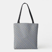 Modernes abstrakt geometrisches Digitalmuster 1256 Tasche (Rückseite)