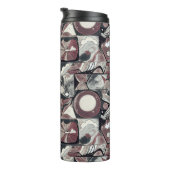 Modernes abstrakt geometrisches Digitalmuster 46 Thermosbecher (Nach rechts gedreht)