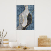 Modernes Abstrakt geometrisches Mauerwerk Poster (Küche)