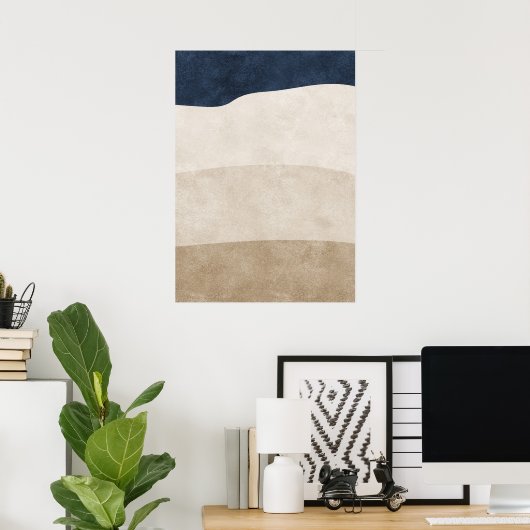 Modernes Abstrakt geometrisches Mauerwerk Poster (Heimbüro)