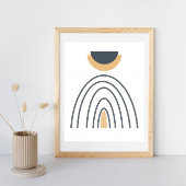 Modernes Abstrakt geometrisches Minimalistisches P Poster