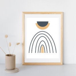 Modernes Abstrakt geometrisches Minimalistisches P Poster