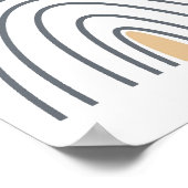 Modernes Abstrakt geometrisches Minimalistisches P Poster (Ecke)