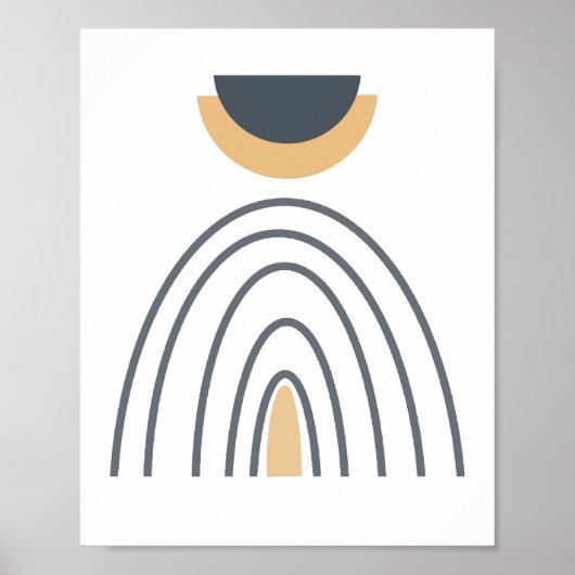 Modernes Abstrakt geometrisches Minimalistisches P Poster (Vorne)