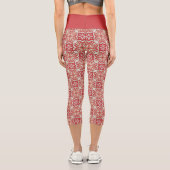 Modernes Abstrakt geometrisches Muster Capri Leggings (Rückseite)