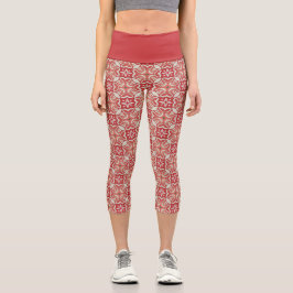 Modernes Abstrakt geometrisches Muster Capri Leggings