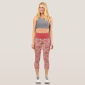 Modernes Abstrakt geometrisches Muster Capri Leggings (Vorderseite)