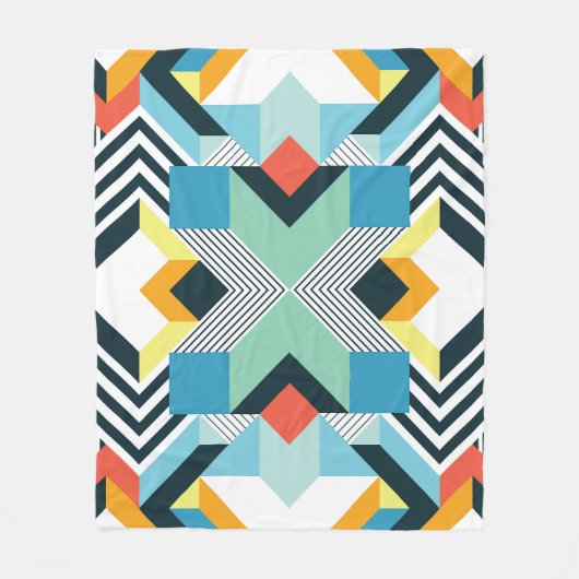 Modernes Abstrakt geometrisches Muster. Fleecedecke (Vorderseite)