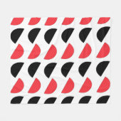 Modernes Abstrakt geometrisches Muster Fleecedecke (Vorderseite (Horizontal))