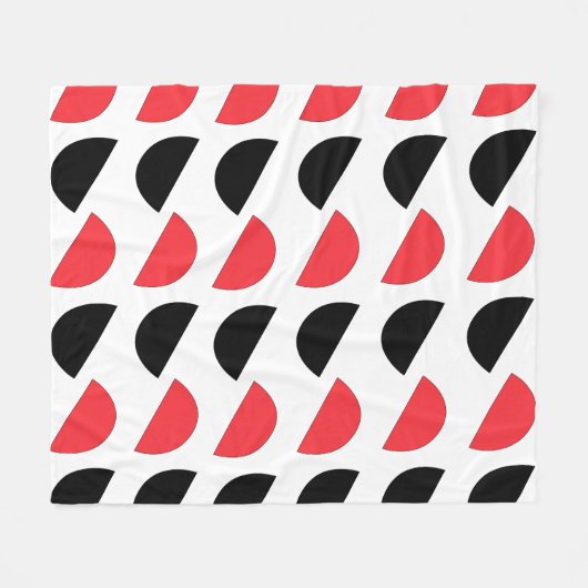 Modernes Abstrakt geometrisches Muster Fleecedecke (Vorderseite (Horizontal))