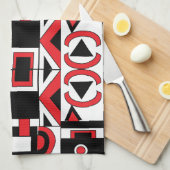 Modernes Abstrakt geometrisches Muster Geschirrtuch (Viertel Falte)