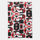 Modernes Abstrakt geometrisches Muster Geschirrtuch (Vertikal)