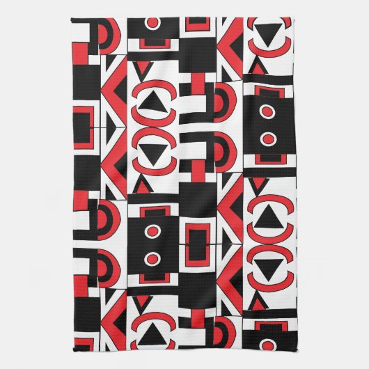 Modernes Abstrakt geometrisches Muster Geschirrtuch (Vertikal)