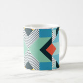 Modernes Abstrakt geometrisches Muster. Kaffeetasse (VorderseiteRechts)