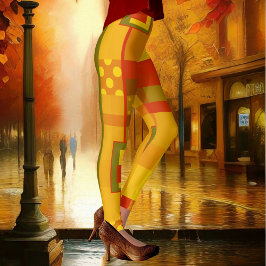 Modernes Abstrakt geometrisches Muster Leggings