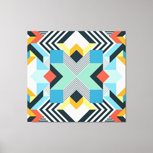 Modernes Abstrakt geometrisches Muster. Leinwanddruck (Vorderseite)