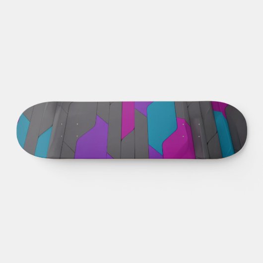 Modernes Abstrakt geometrisches Muster Skateboard (Horizontal)