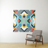 Modernes Abstrakt geometrisches Muster. Wandteppich (Beispiel)