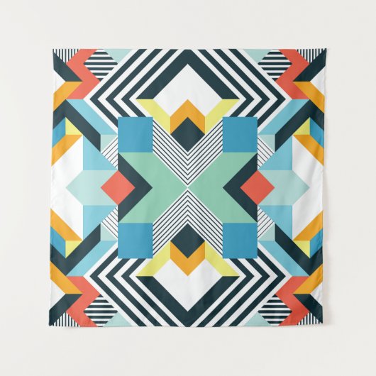 Modernes Abstrakt geometrisches Muster. Wandteppich (Vorderseite)