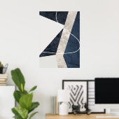 Modernes Abstrakt geometrisches Mustermauerwerk Poster (Heimbüro)